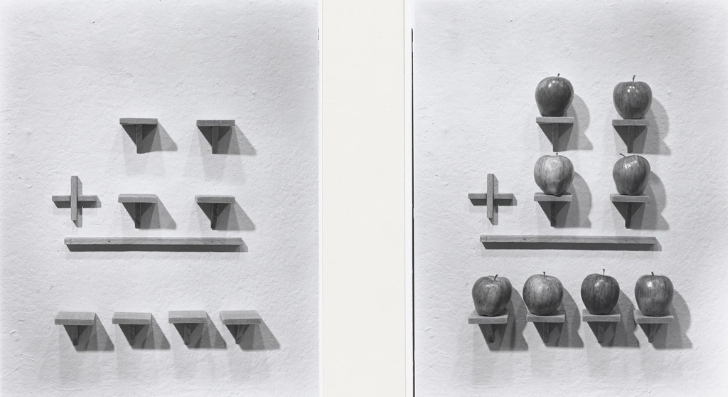 2 Shelves Plus 2 Shelves Equals 4 Shelves. 2 Apples Plus 2 Apples Equals 4 Apples, Robert Cumming, 1974