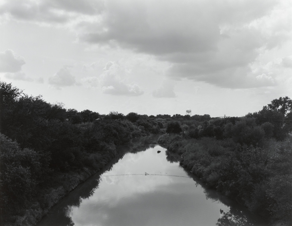 Wichita River/Looking East from Scott St., Wichita Falls, Texas. (water tower in background)