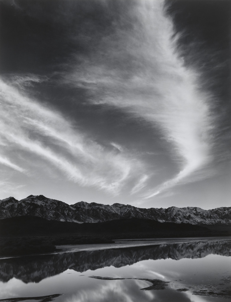 Sierra Nevada, Winter Evening, from Owens Valley, California