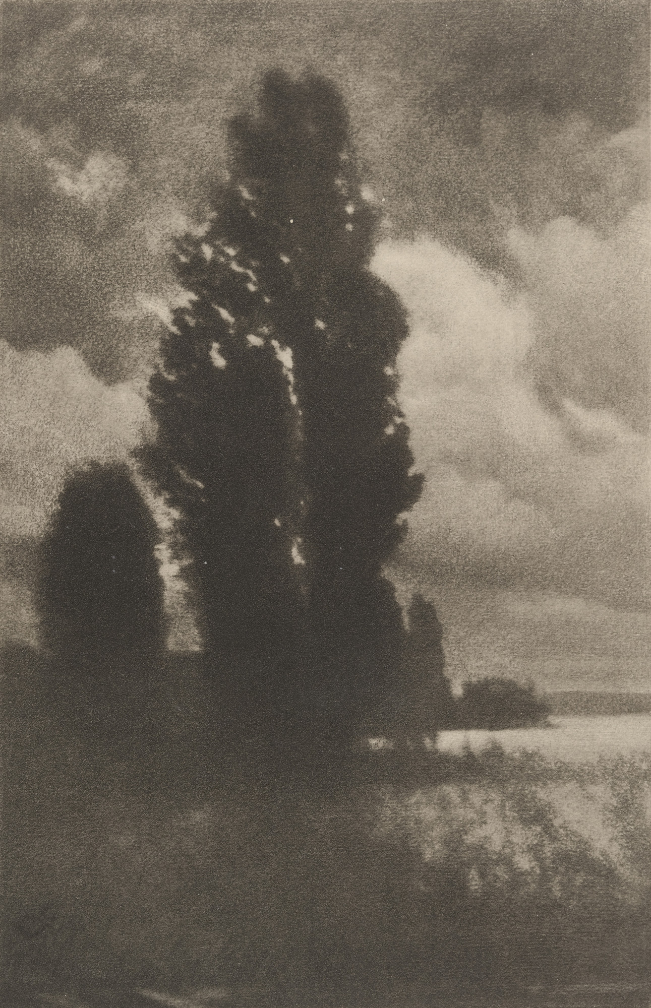 Hans Watzek. Pappeln Und Wolken
