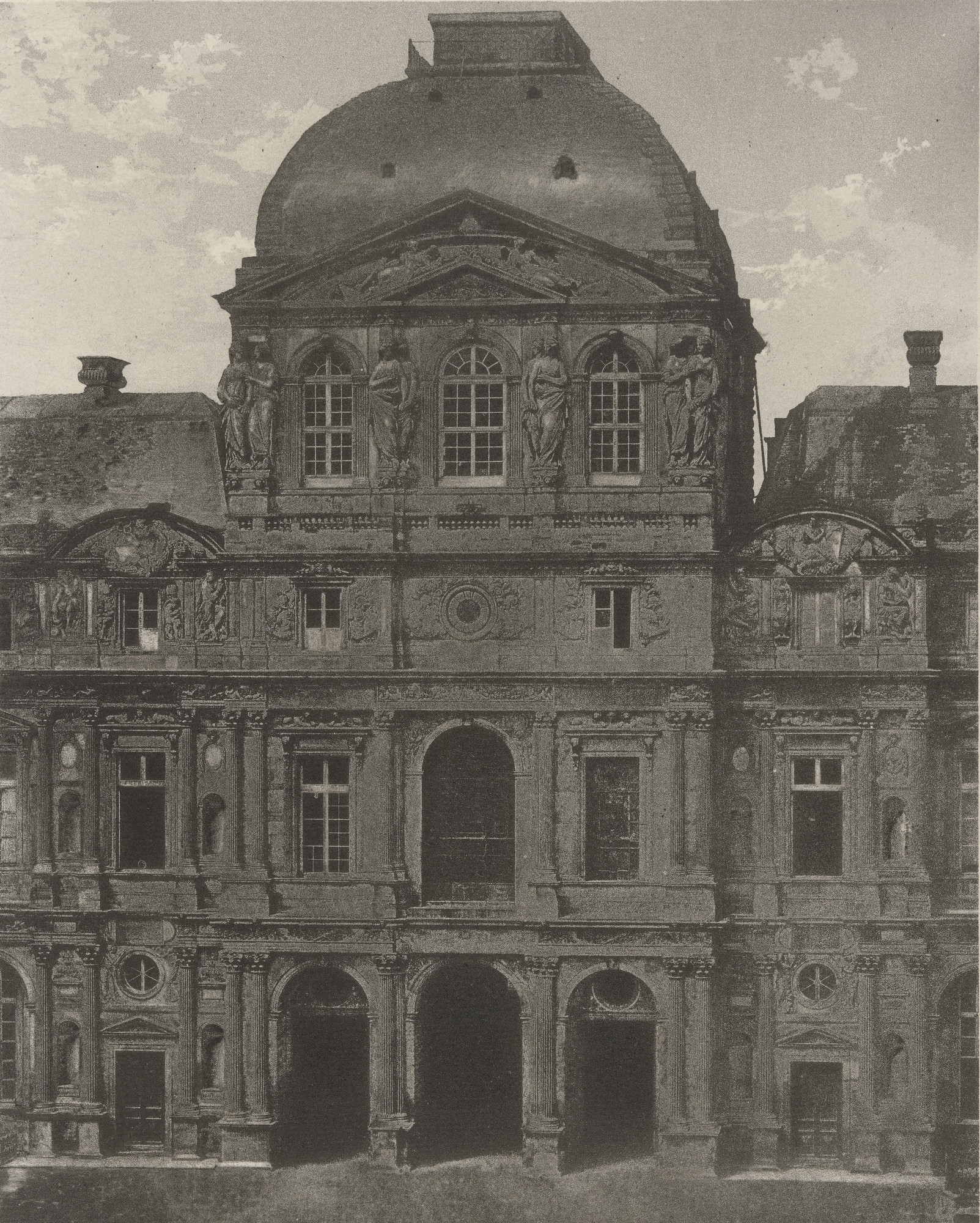 Charles Nègre. Horloge Pavilion, Louvre