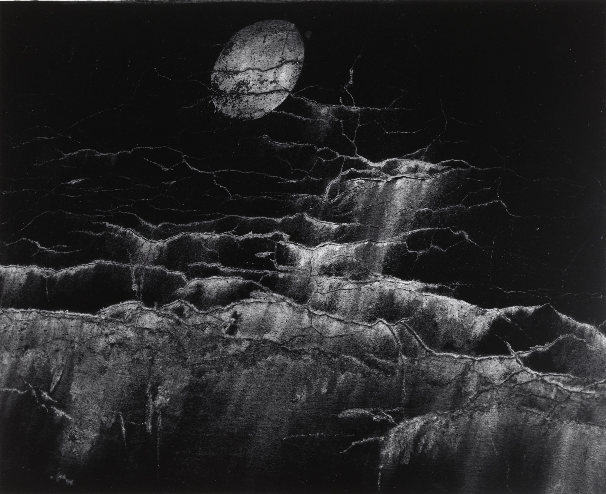 Minor White. Moon and Wall Encrustations, Pultneyville, New York