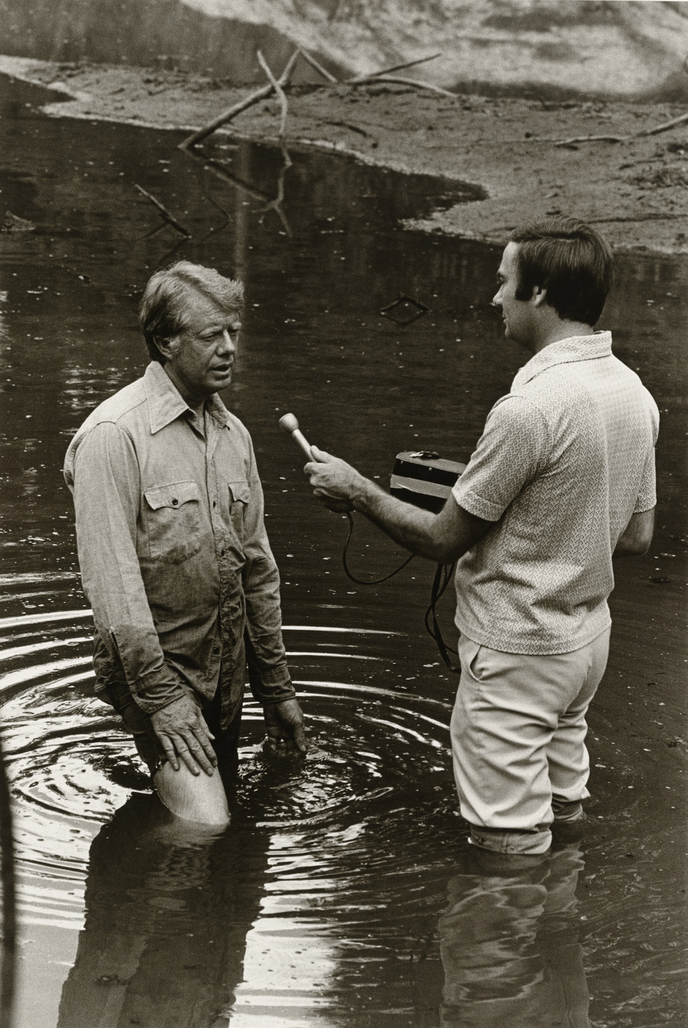 Rosalind Fox Solomon. Jimmy Carter and Sam Donaldson. 1976