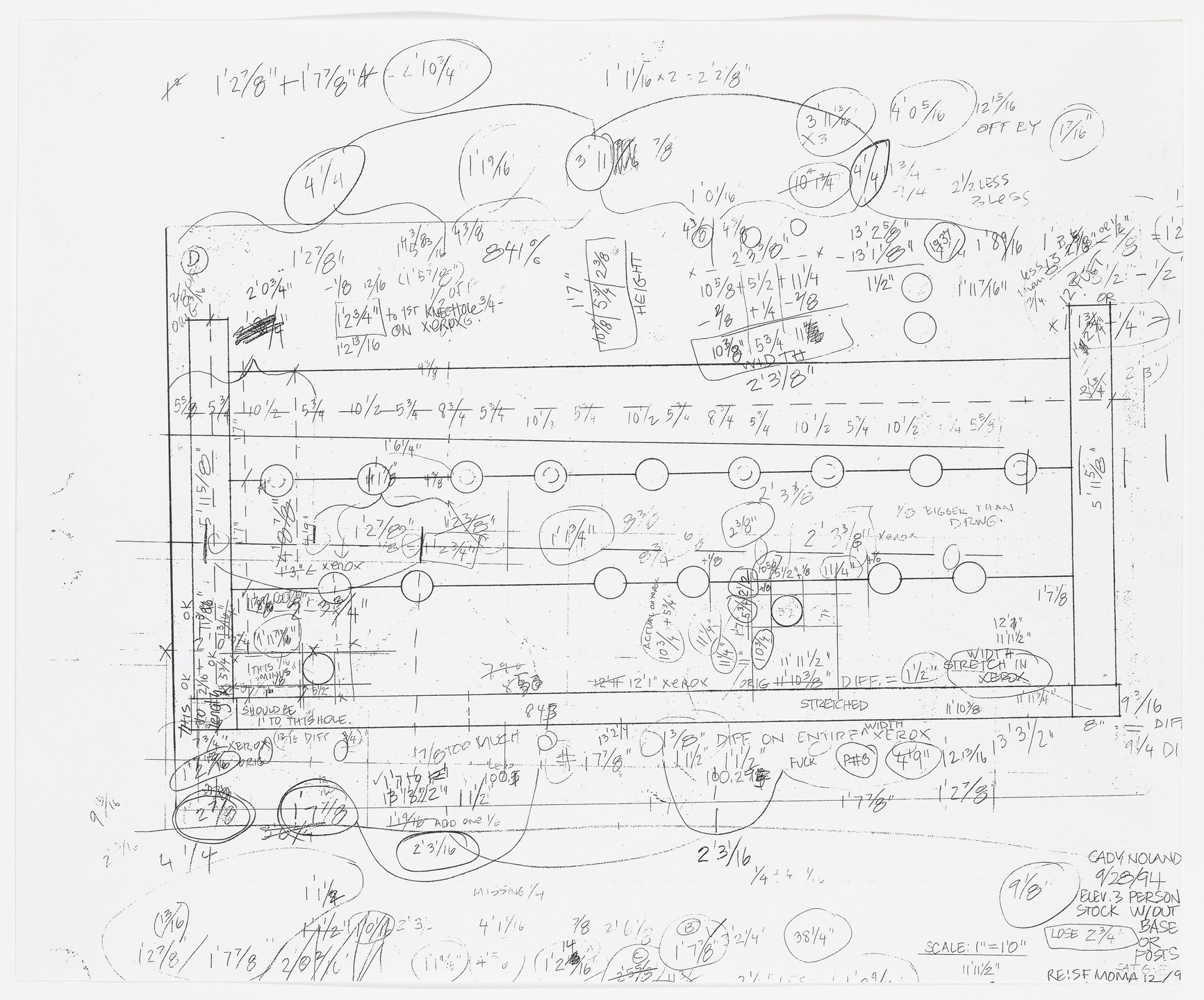 Cady Noland. Untitled from The Tower of Terror Studies. 1994