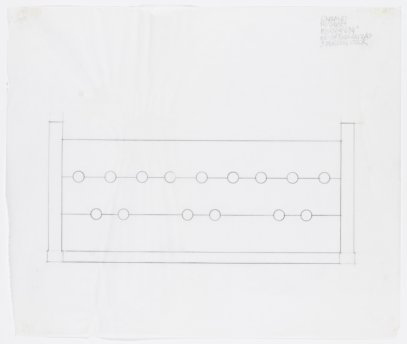 Cady Noland. Untitled from The Tower of Terror Studies. 1994