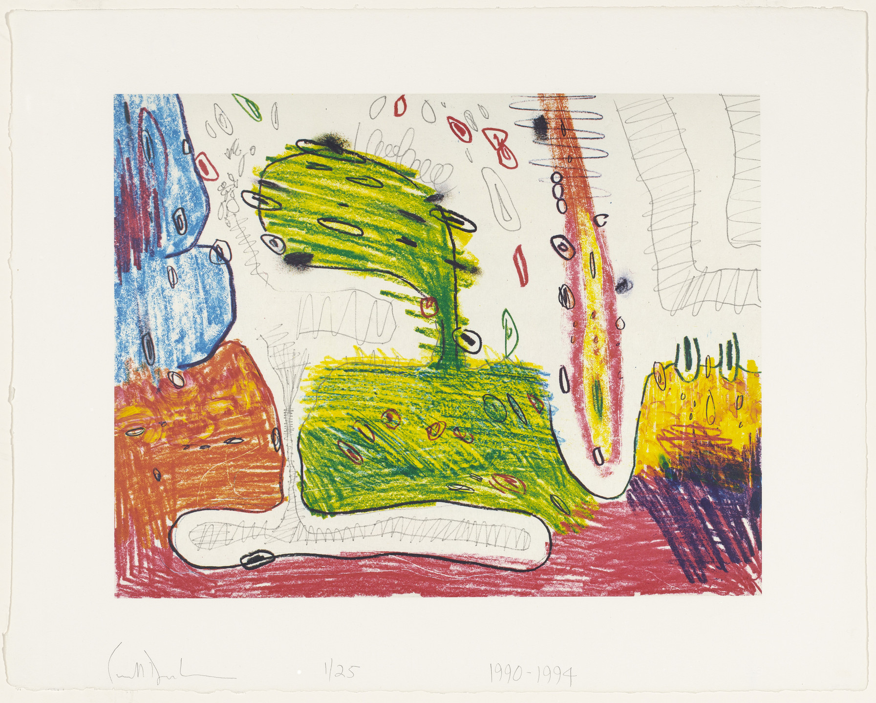 Carroll Dunham. Zeta from Seven Places. 1990-94