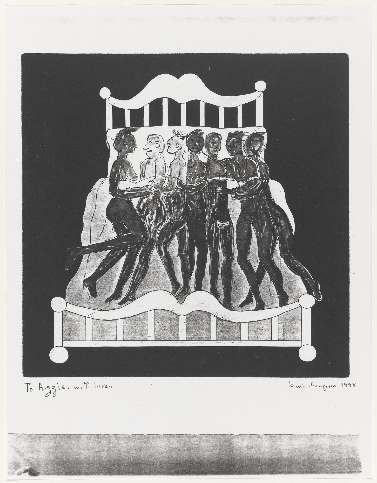 Louise Bourgeois. Untitled (Study for Untitled, plate 5 of 5, from the illustrated book, and plate 5 of 7, from the portfolio, Metamorfosis)