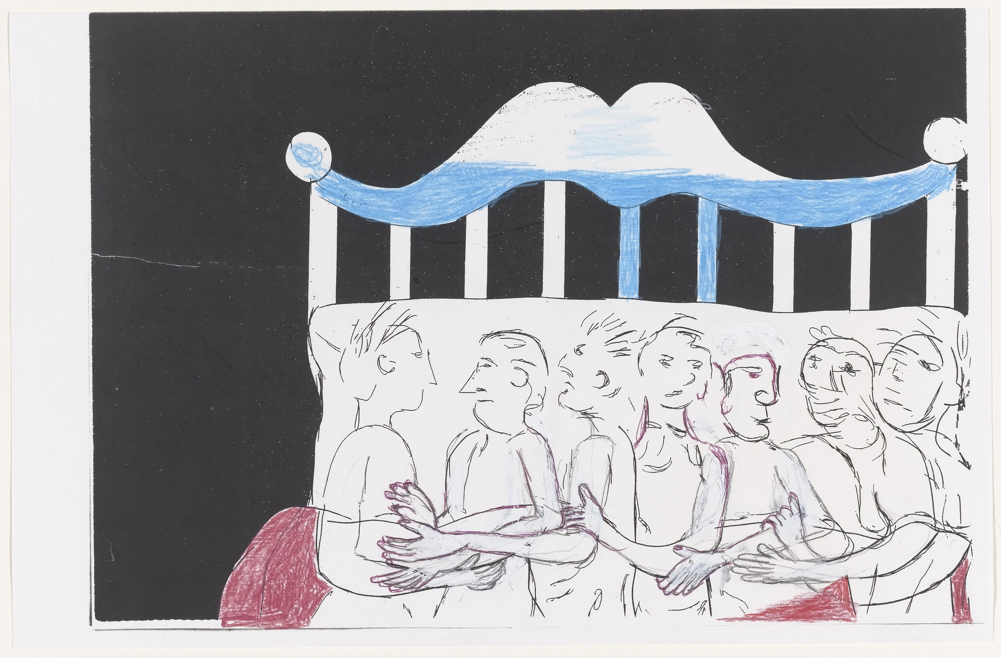 Louise Bourgeois. Untitled (Study for Untitled, plate 5 of 5, from the illustrated book, and plate 5 of 7, from the portfolio, Metamorfosis)