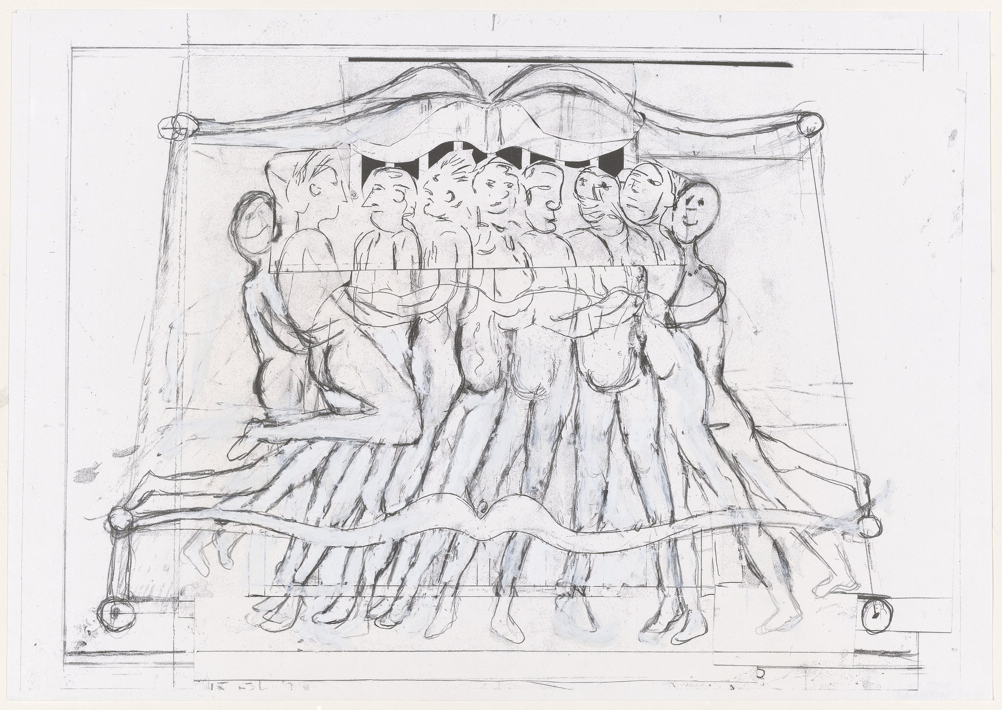 Louise Bourgeois. Untitled (Study for Eight in Bed)