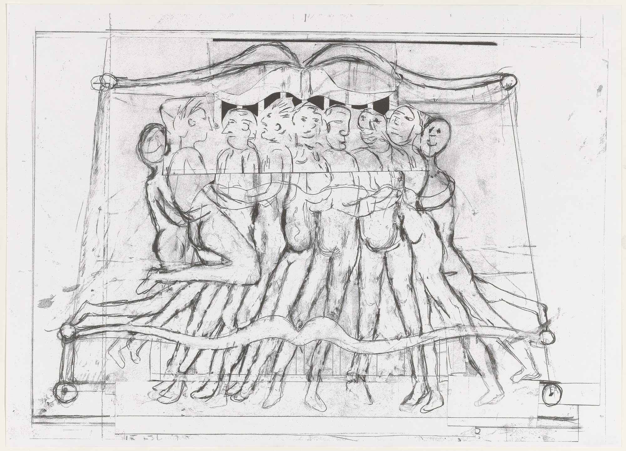 Louise Bourgeois. Untitled (Study for Eight in Bed)