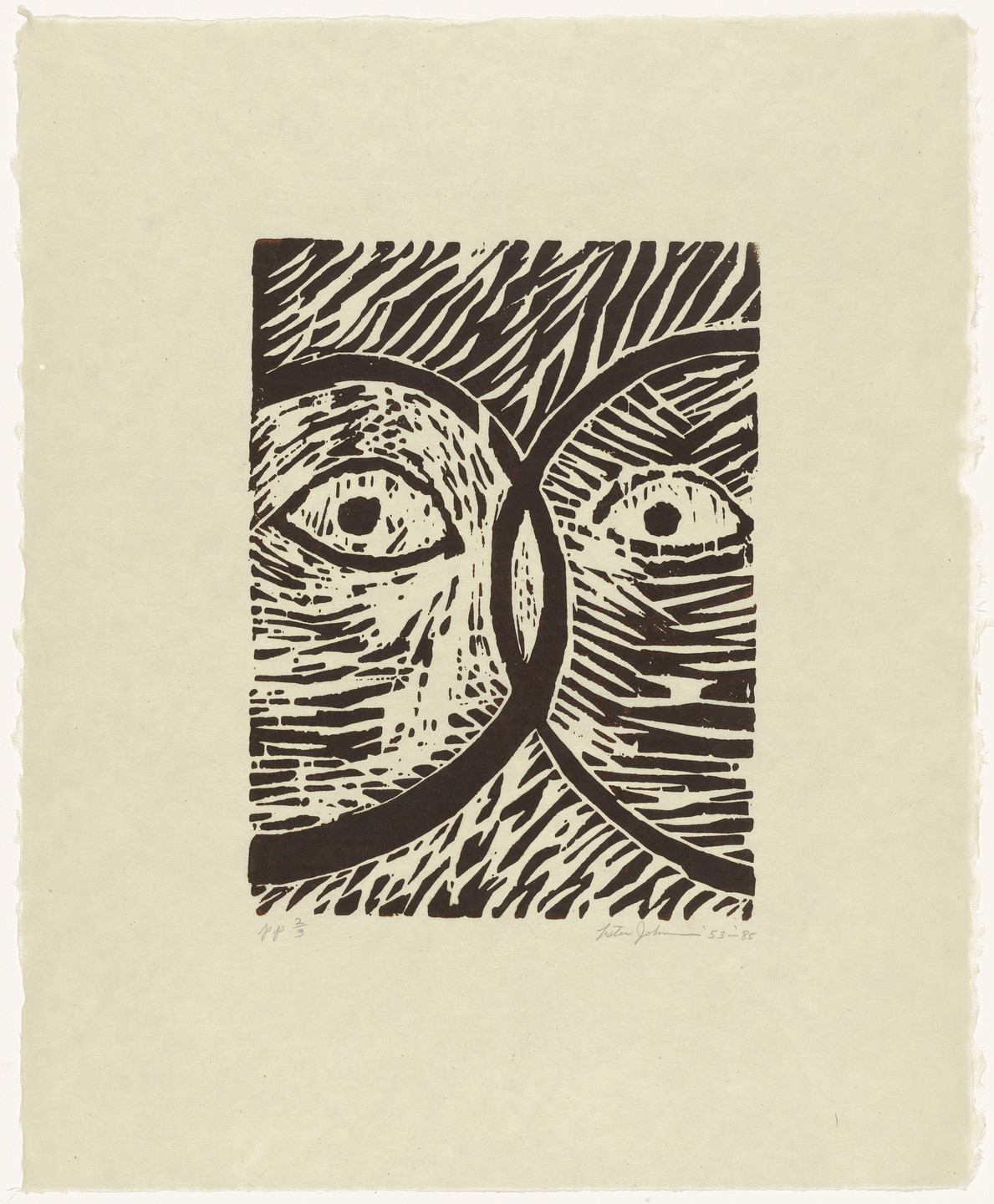 Lester F. Johnson. Untitled from the portfolio Man in Woodcut, 1953-1957. 1953-85