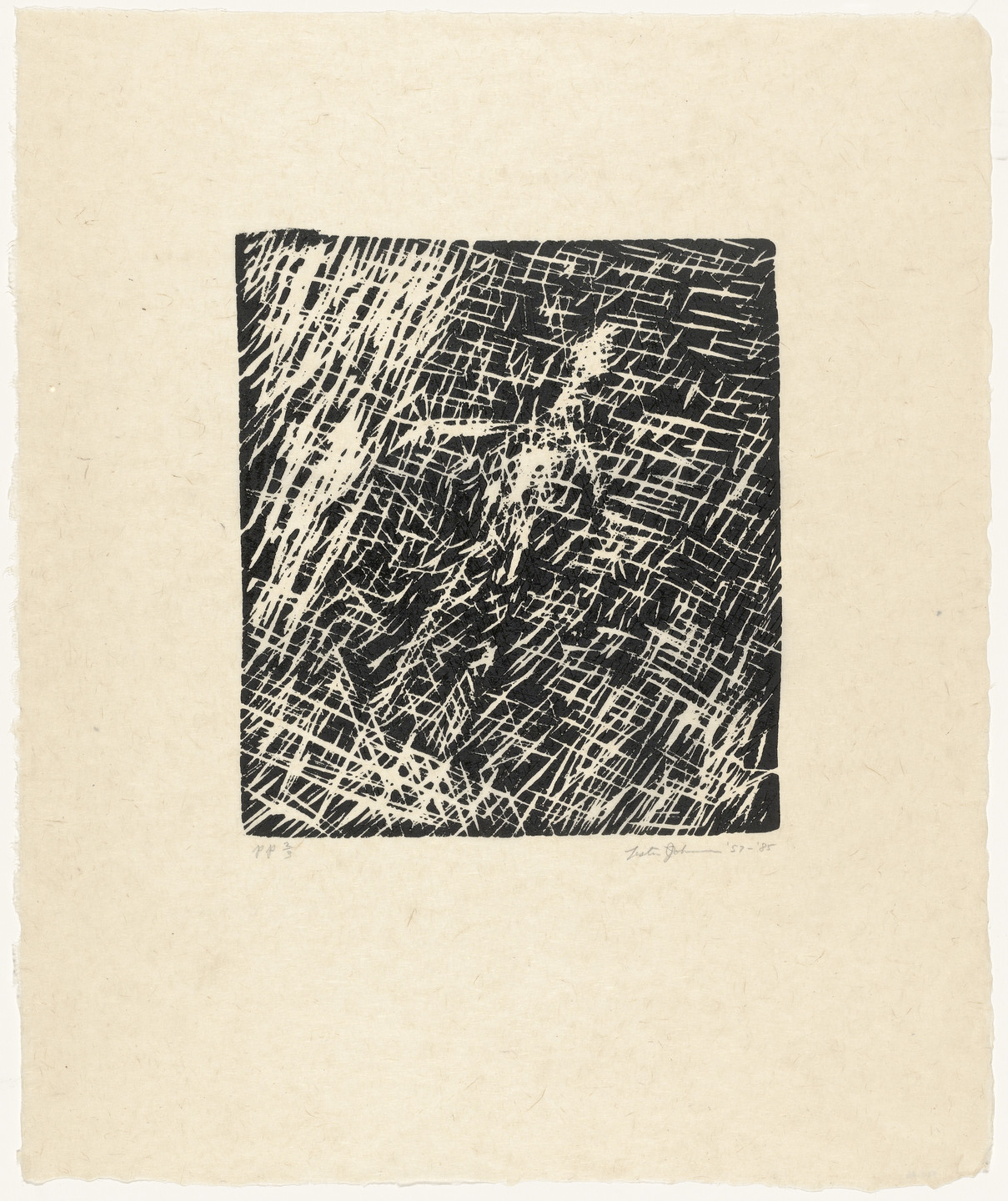 Lester F. Johnson. Untitled from the portfolio Man in Woodcut, 1953-1957. 1957-85