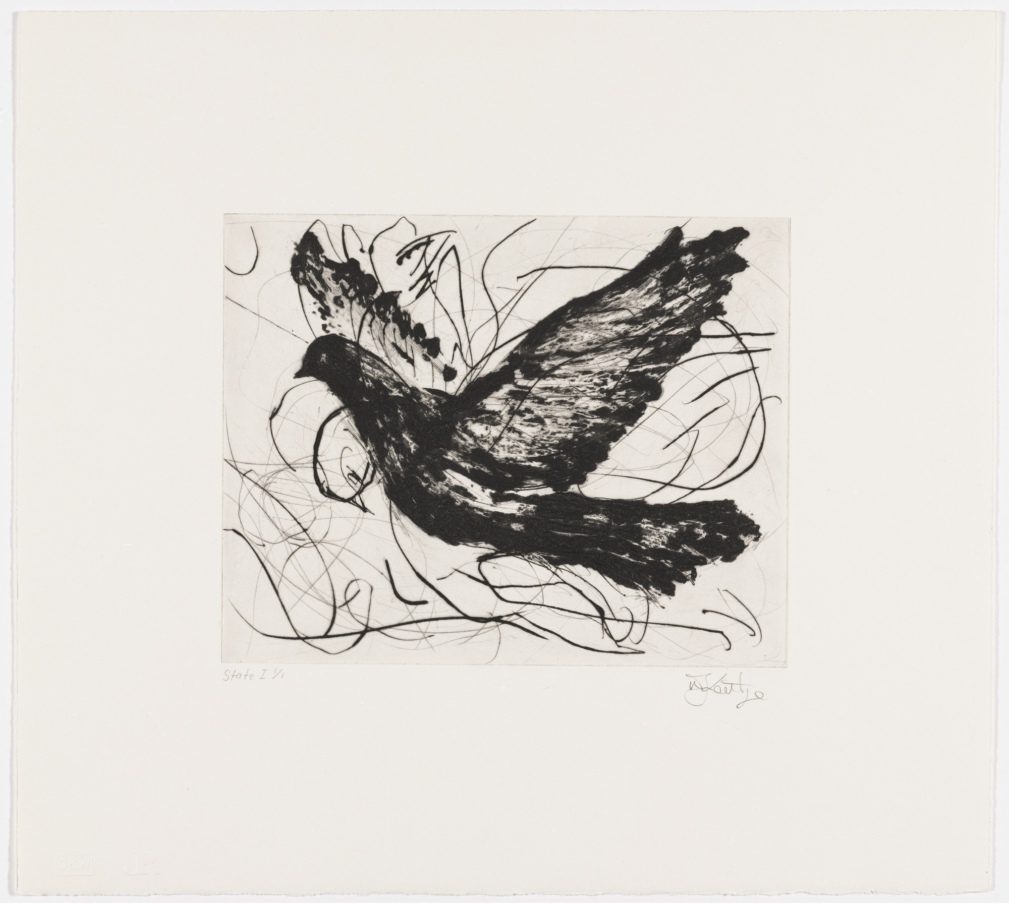 William Kentridge. Magic Flute: Dove, state I-X
