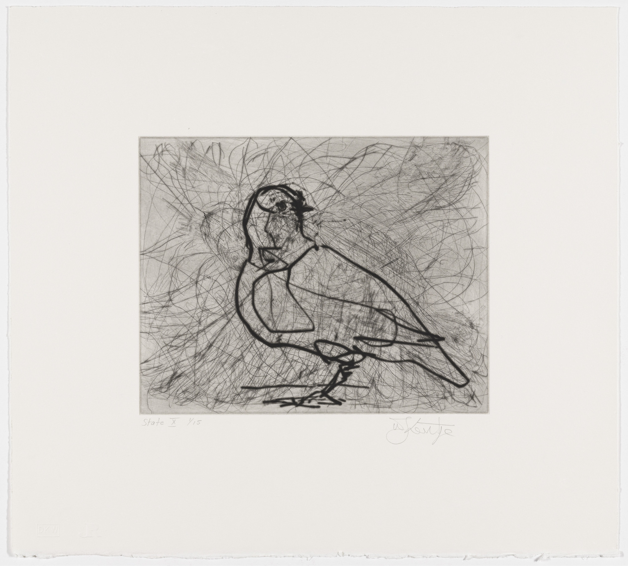 William Kentridge. Magic Flute: Dove, state X