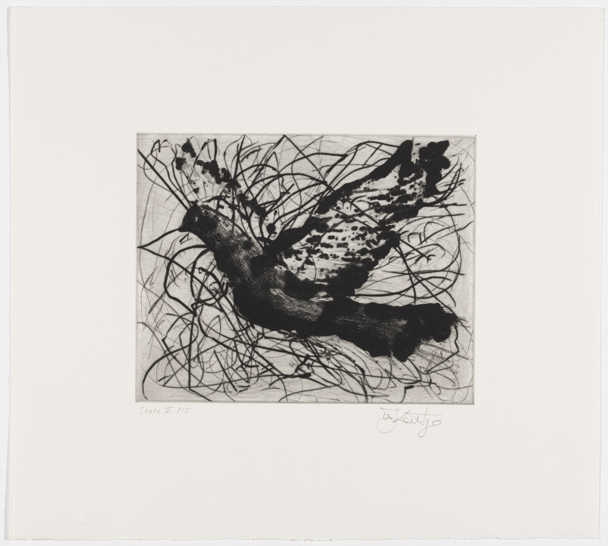 William Kentridge. Magic Flute: Dove, state V