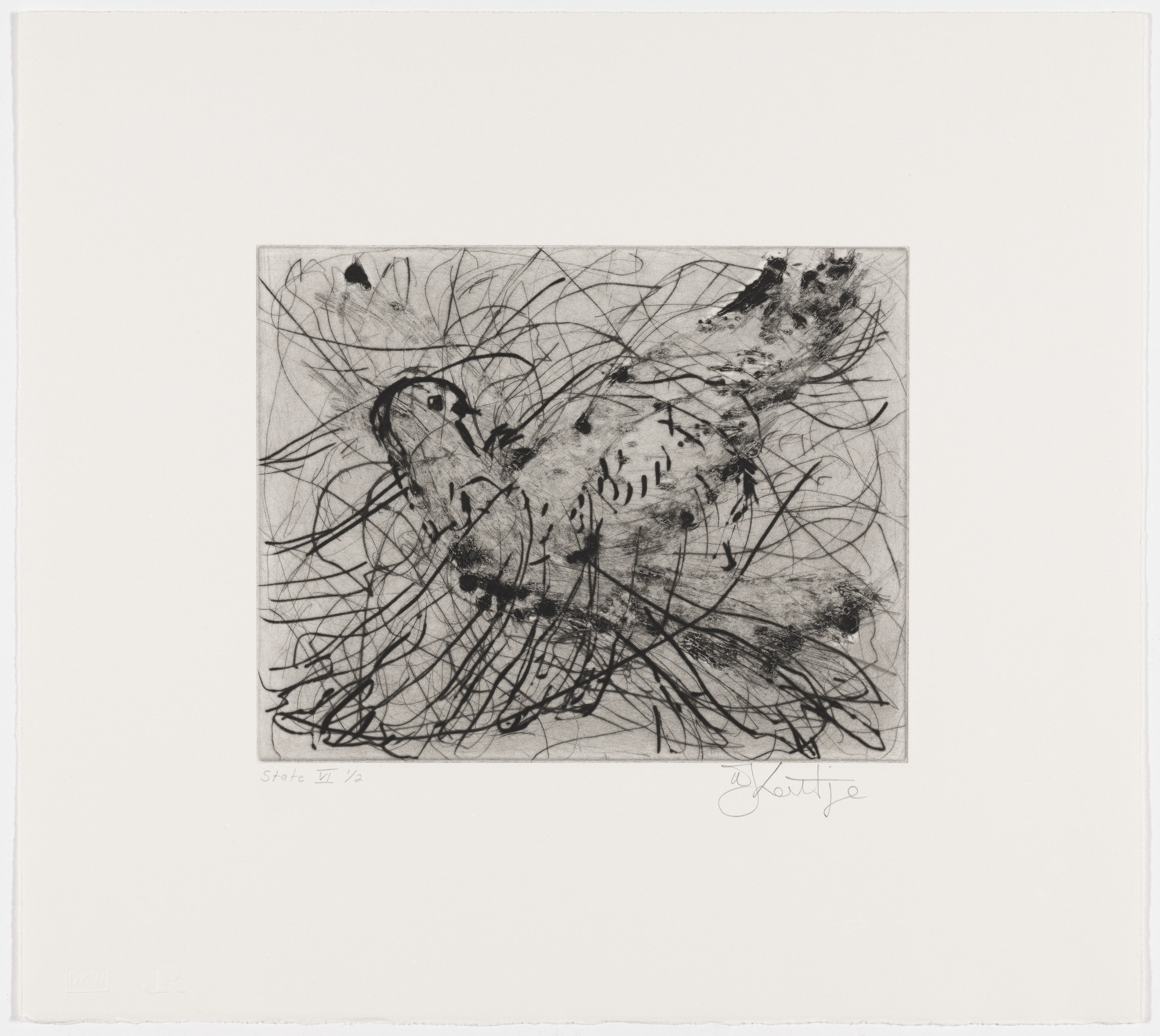 William Kentridge. Magic Flute: Dove, state VI