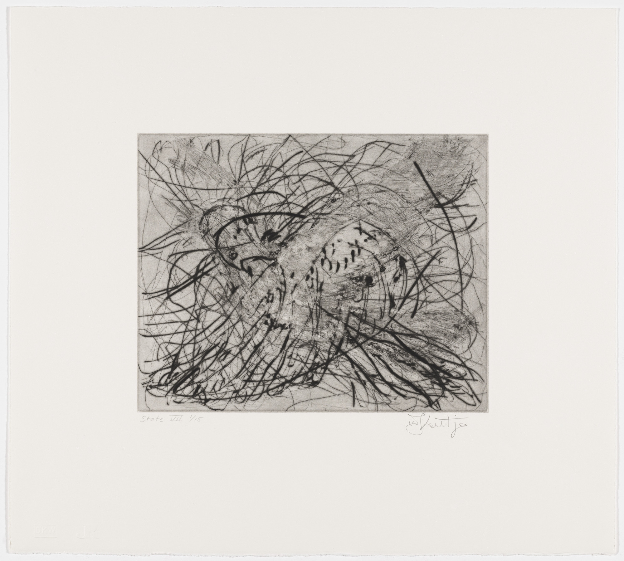 William Kentridge. Magic Flute: Dove, state VII