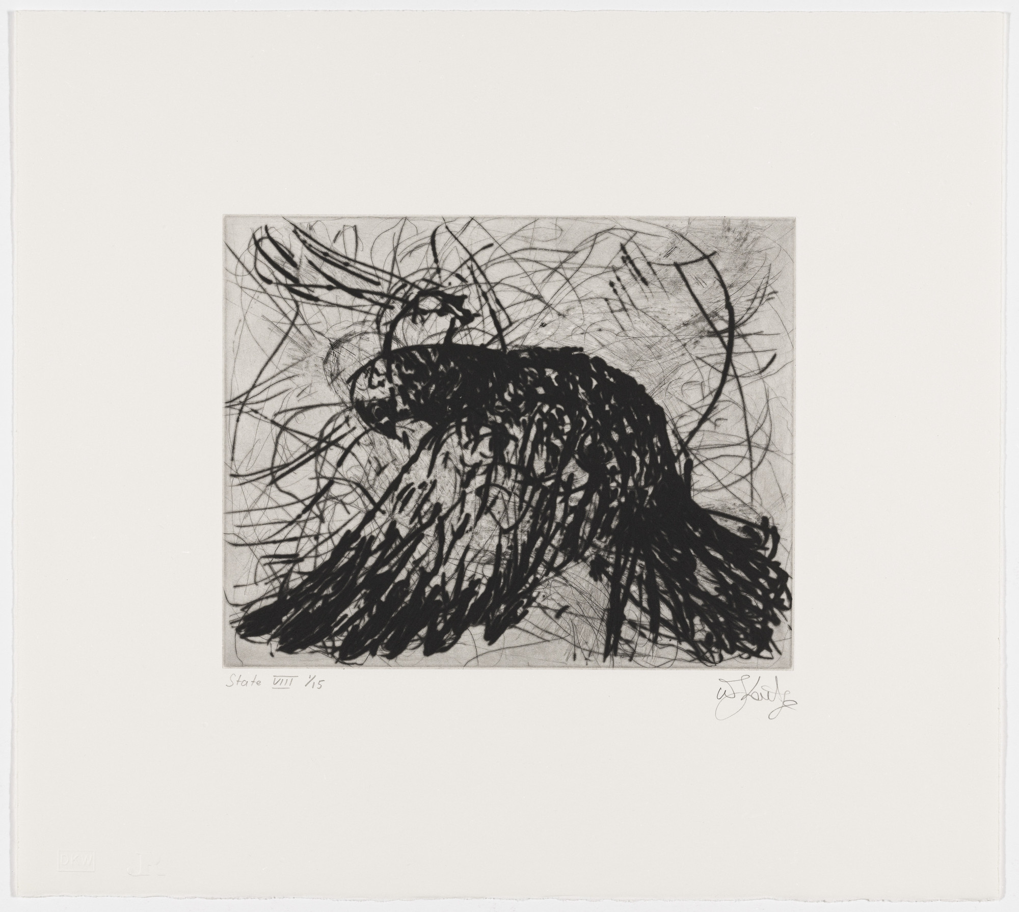 William Kentridge. Magic Flute: Dove, state VIII