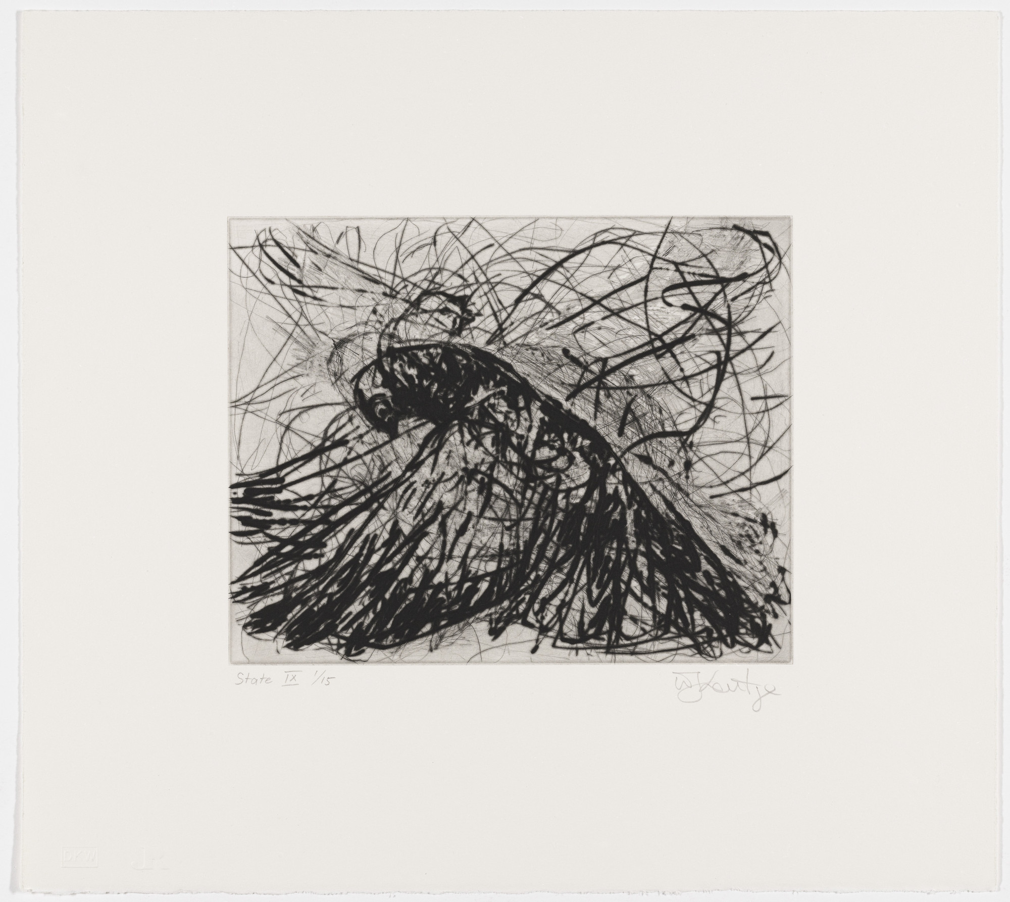 William Kentridge. Magic Flute: Dove, state IX