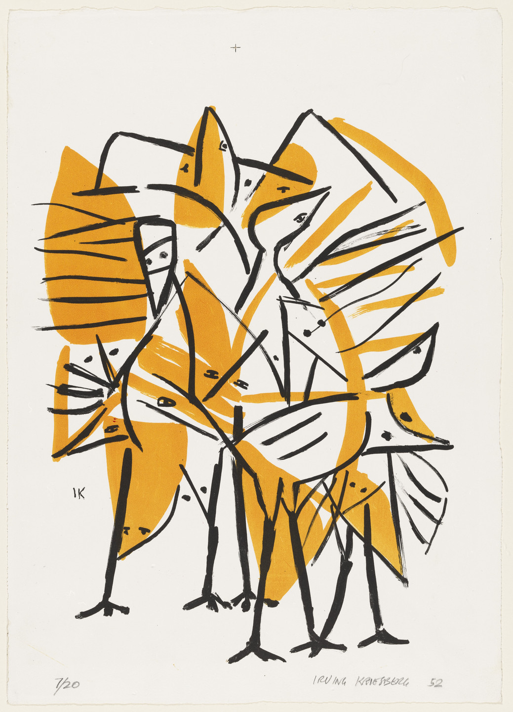 Irving Kriesberg. Orange Birds. 1952
