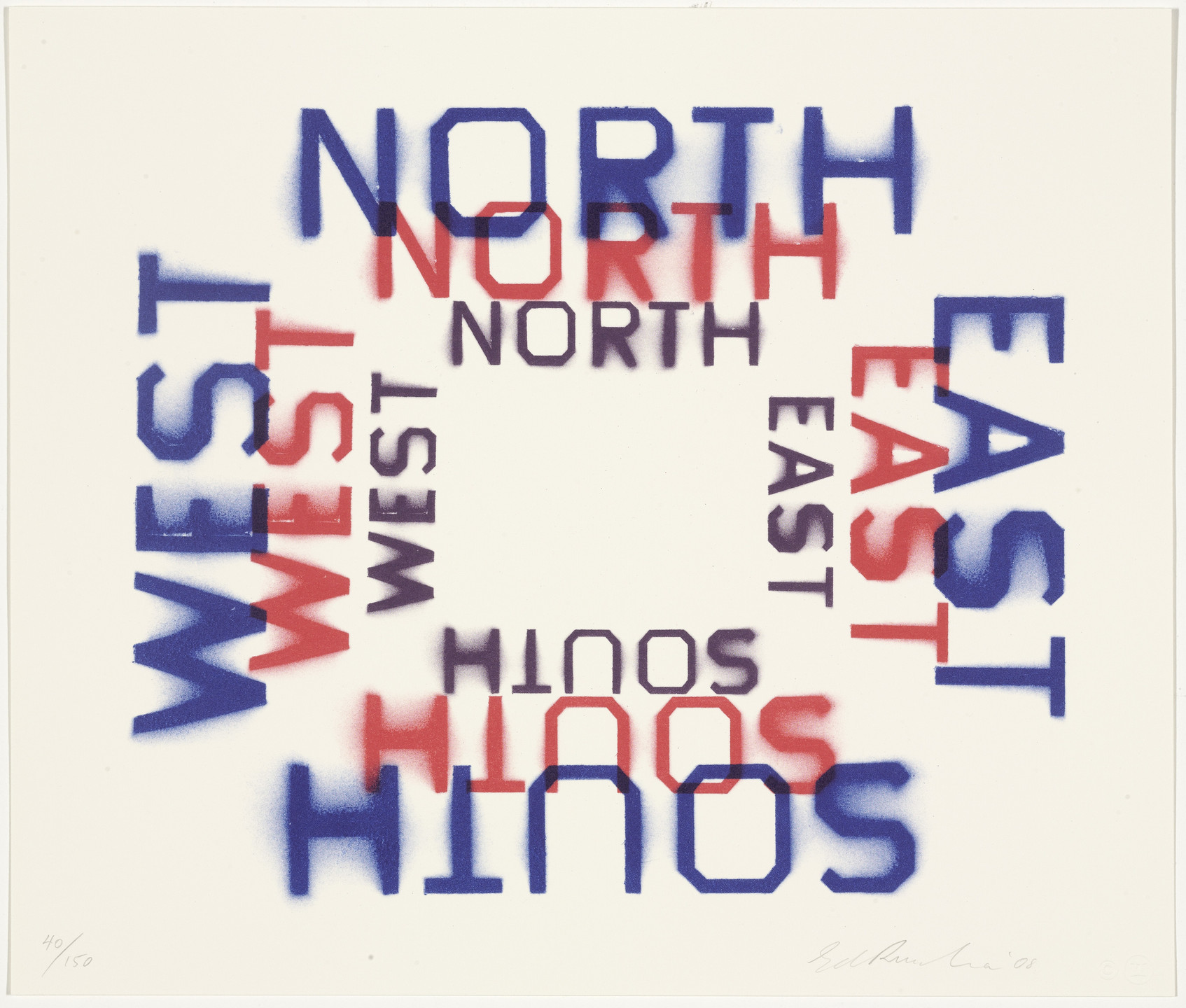 Edward Ruscha. All Points from Artists for Obama. 2008