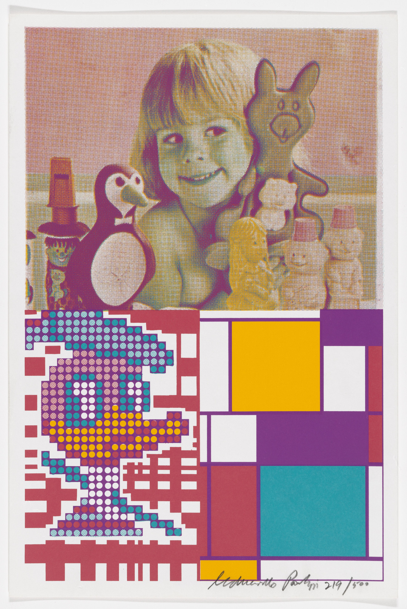 Eduardo Paolozzi. Donald Duck Meets Mondrian from Moonstrips Empire News
