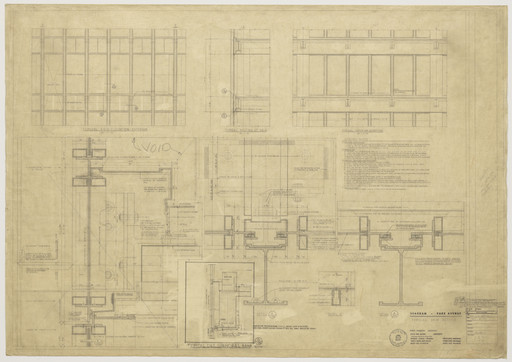 Seagram Building, New York City, New York
Miscellaneous skin details, sections