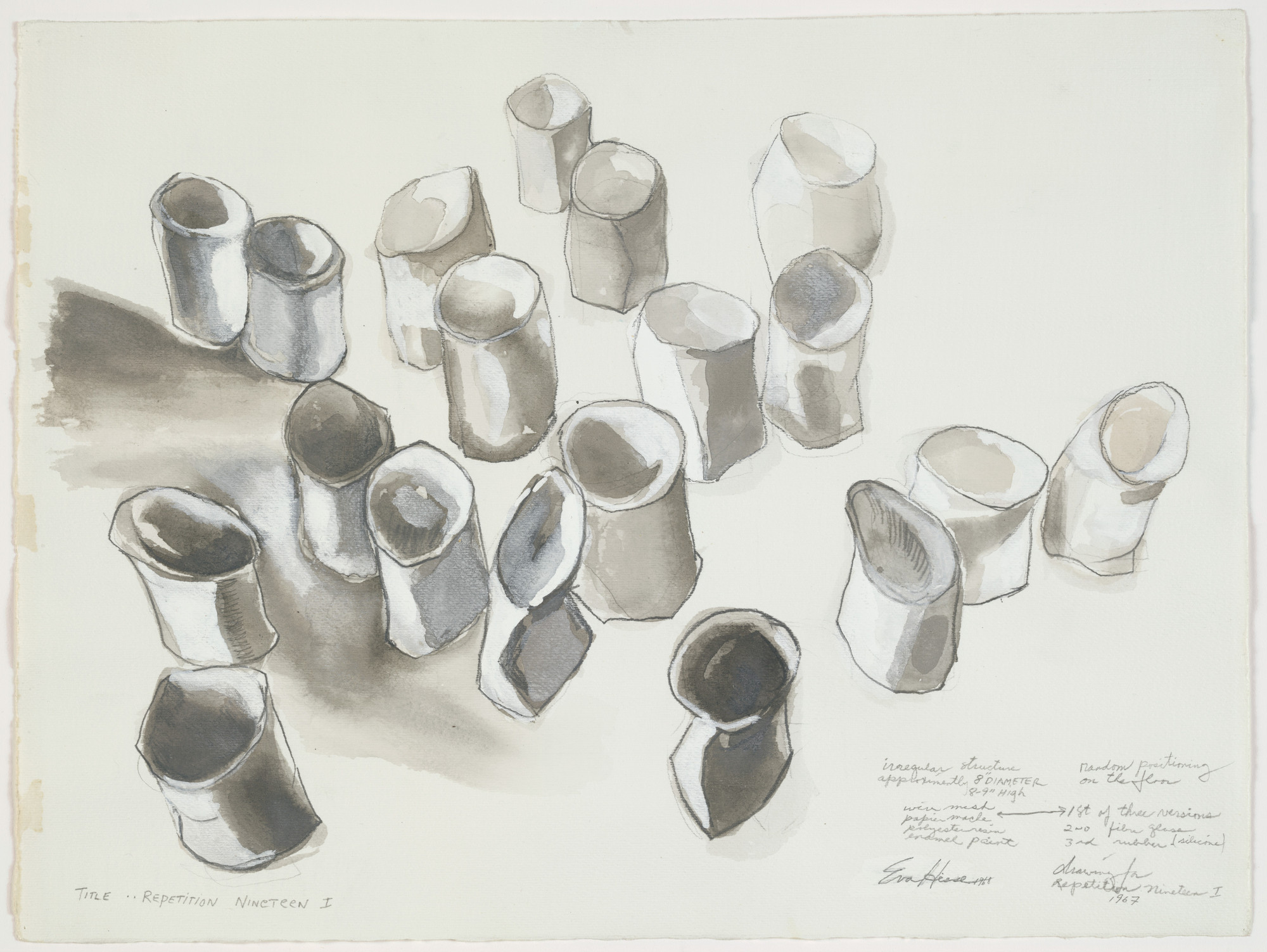 Eva Hesse. Repetition Nineteen I. 1967–68 | MoMA