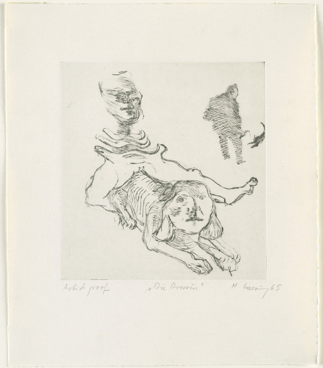 Maria Lassnig. The Training (Die Dressur). 1965
