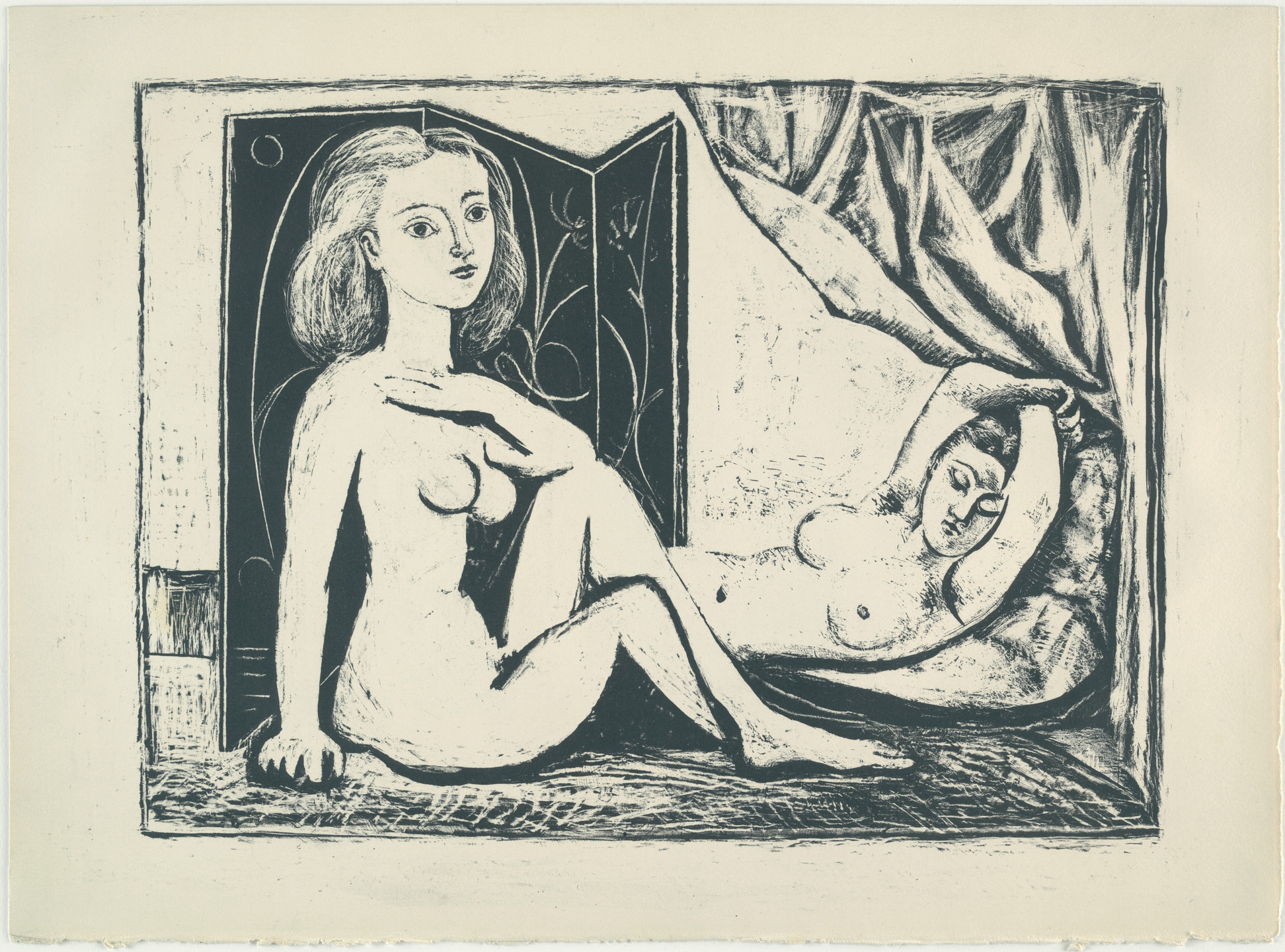 Pablo Picasso. Two Nude Women (Les Deux femmes nues). 1946