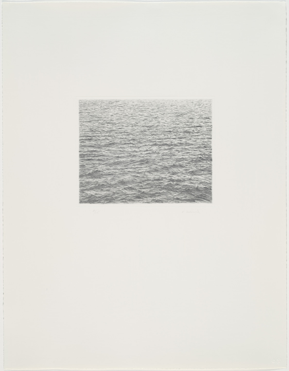 Vija Celmins. Drypoint - Ocean Surface. 1983
