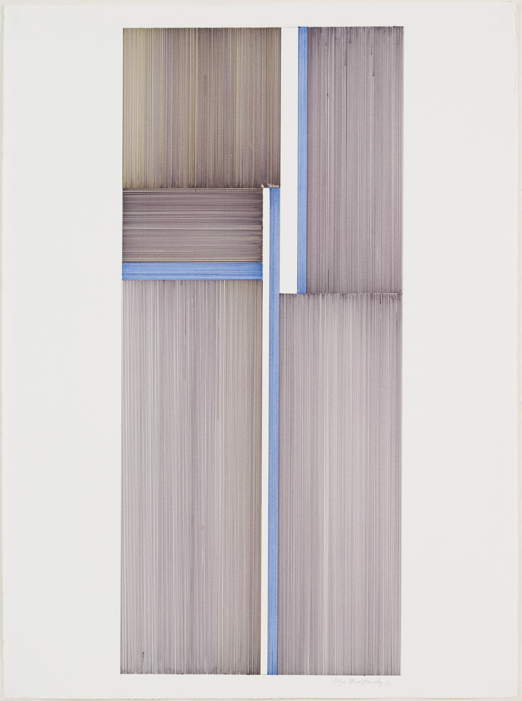 Ilya Bolotowsky. Blue and Black Vertical. 1971