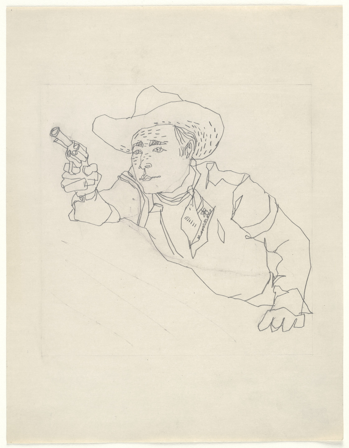 Andy Warhol. Untitled (Roy Rogers). (c. 1948)