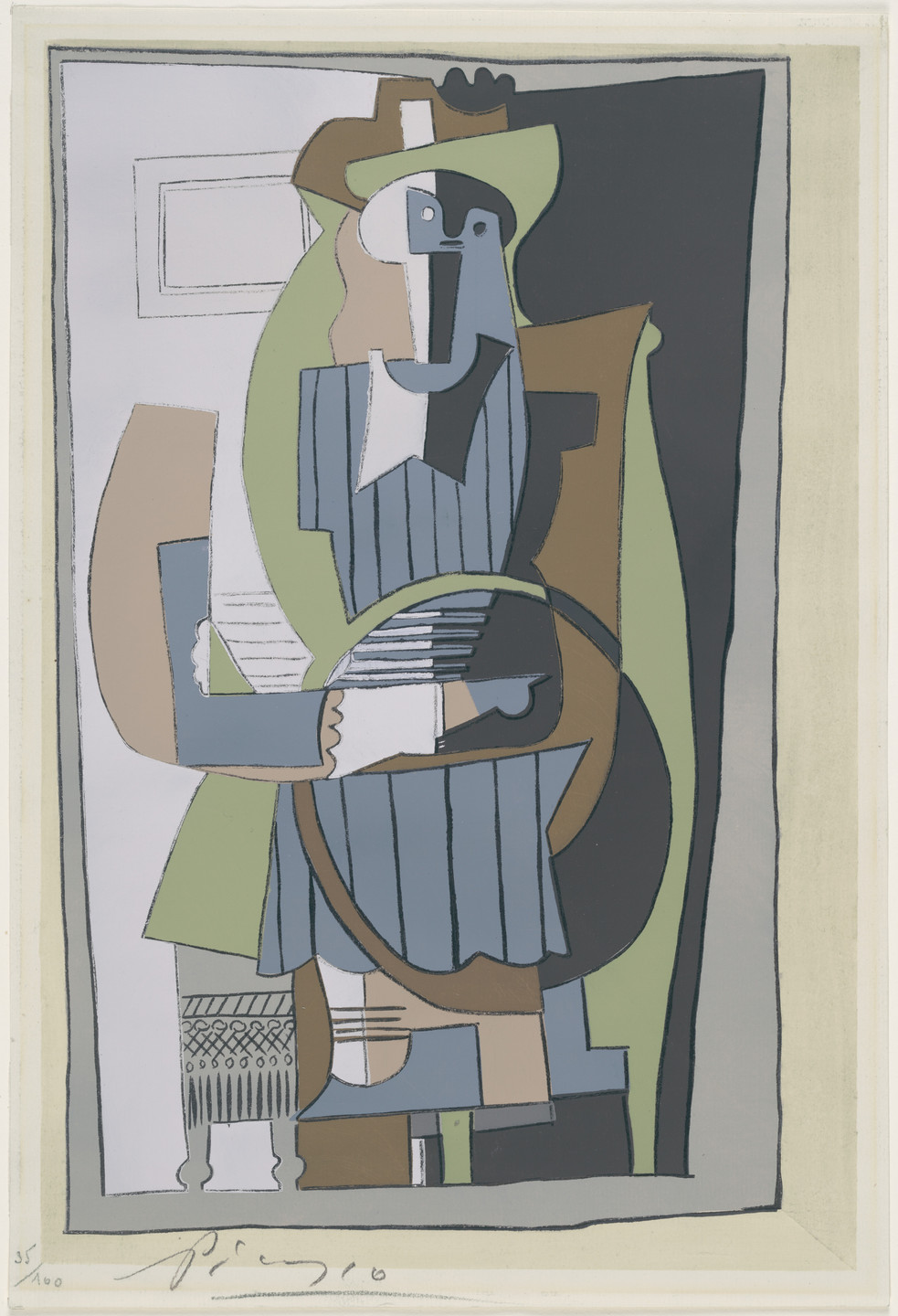 Pablo Picasso. Seated Figure from the series Dix Pochoirs. published 1921