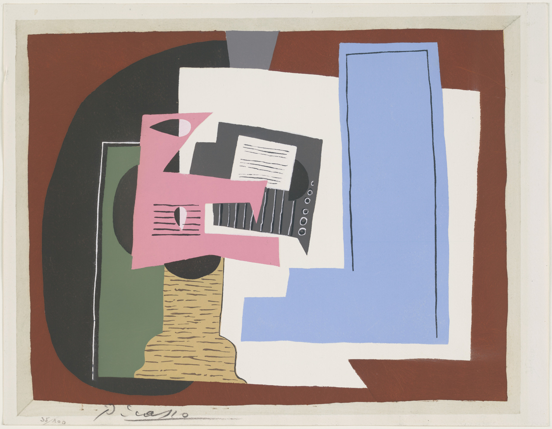 Pablo Picasso. Still Life from the series Dix Pochoirs. published 1921