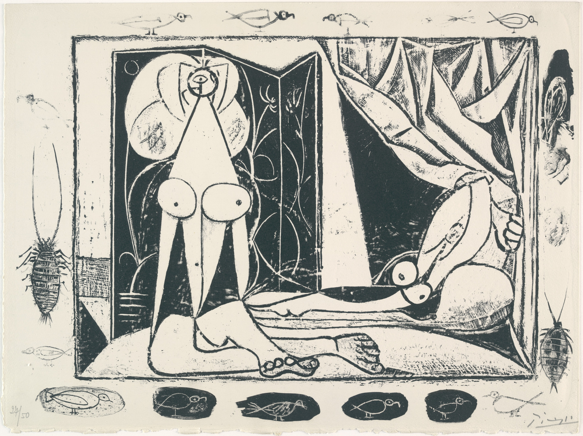 Pablo Picasso. Two Nude Women (Les Deux femmes nues). 1946