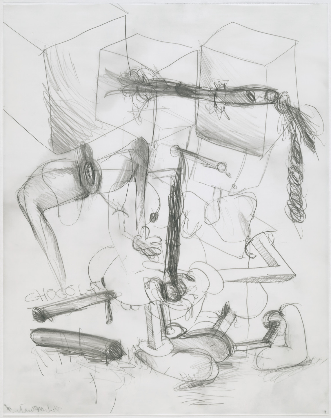 Paul McCarthy. Chocolate from the series Blockhead Drawings. 2000