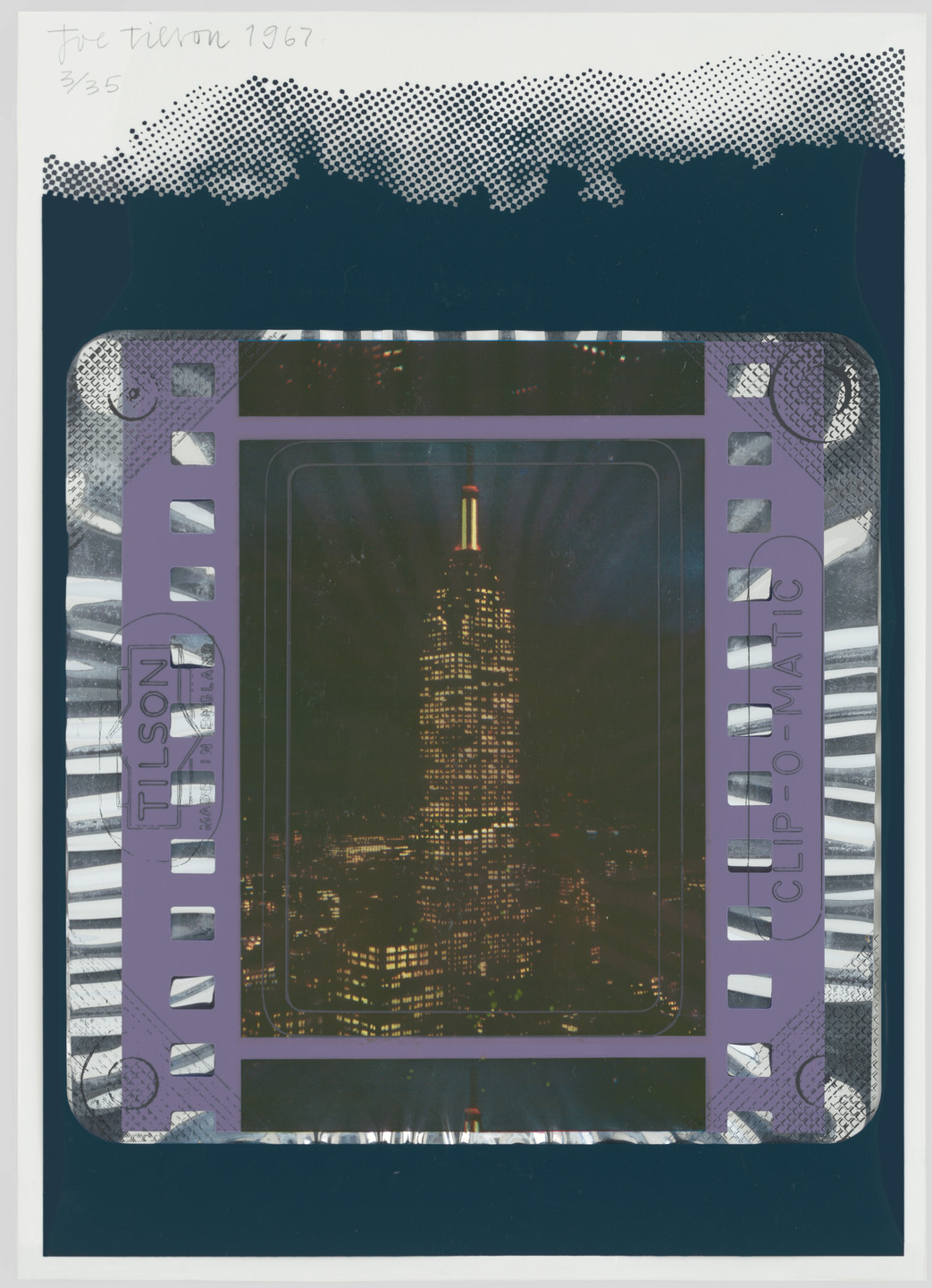 Joe Tilson. Diapositive, Empire State Building. 1967