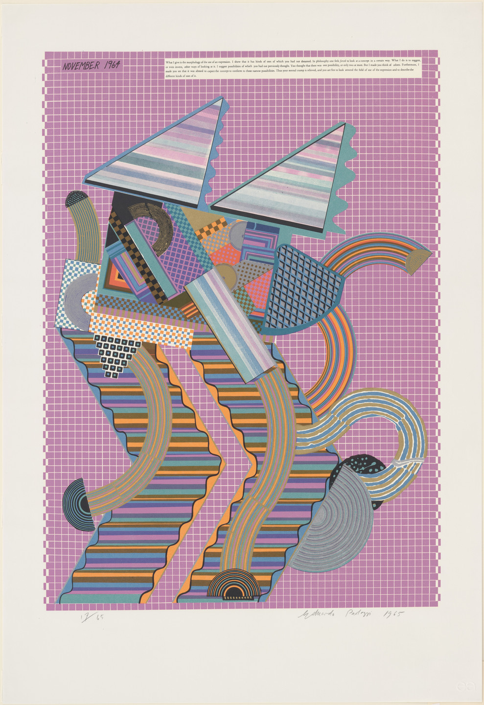 Eduardo Paolozzi. Parrot (plate, folio 10) from As Is When. 1965