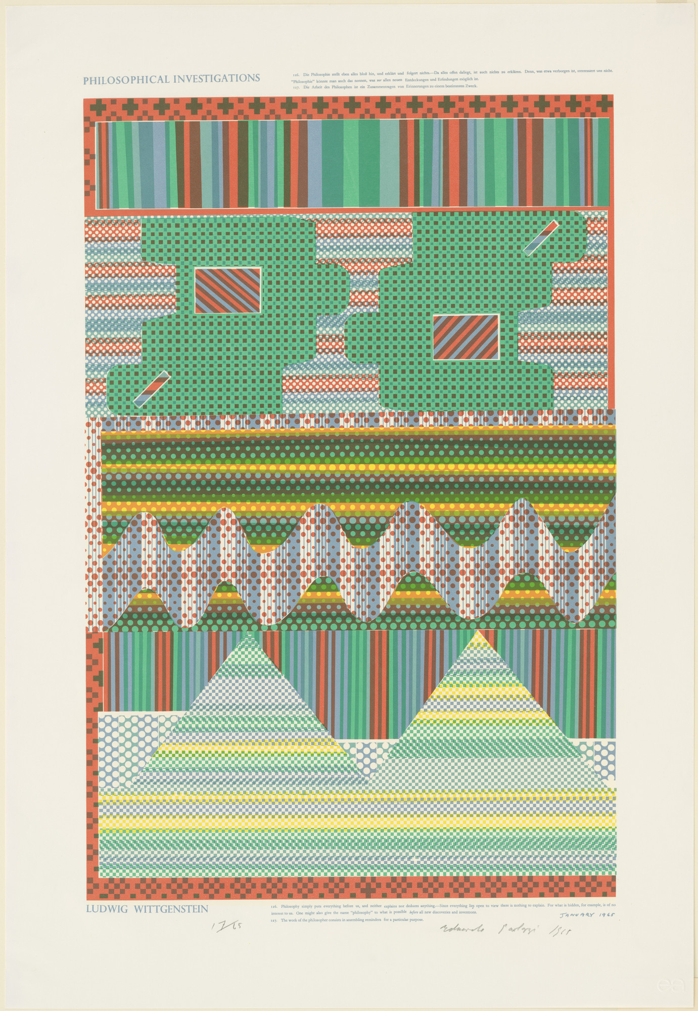 Eduardo Paolozzi. Assembling Reminders for a Particular Purpose (plate, folio 12) from As Is When