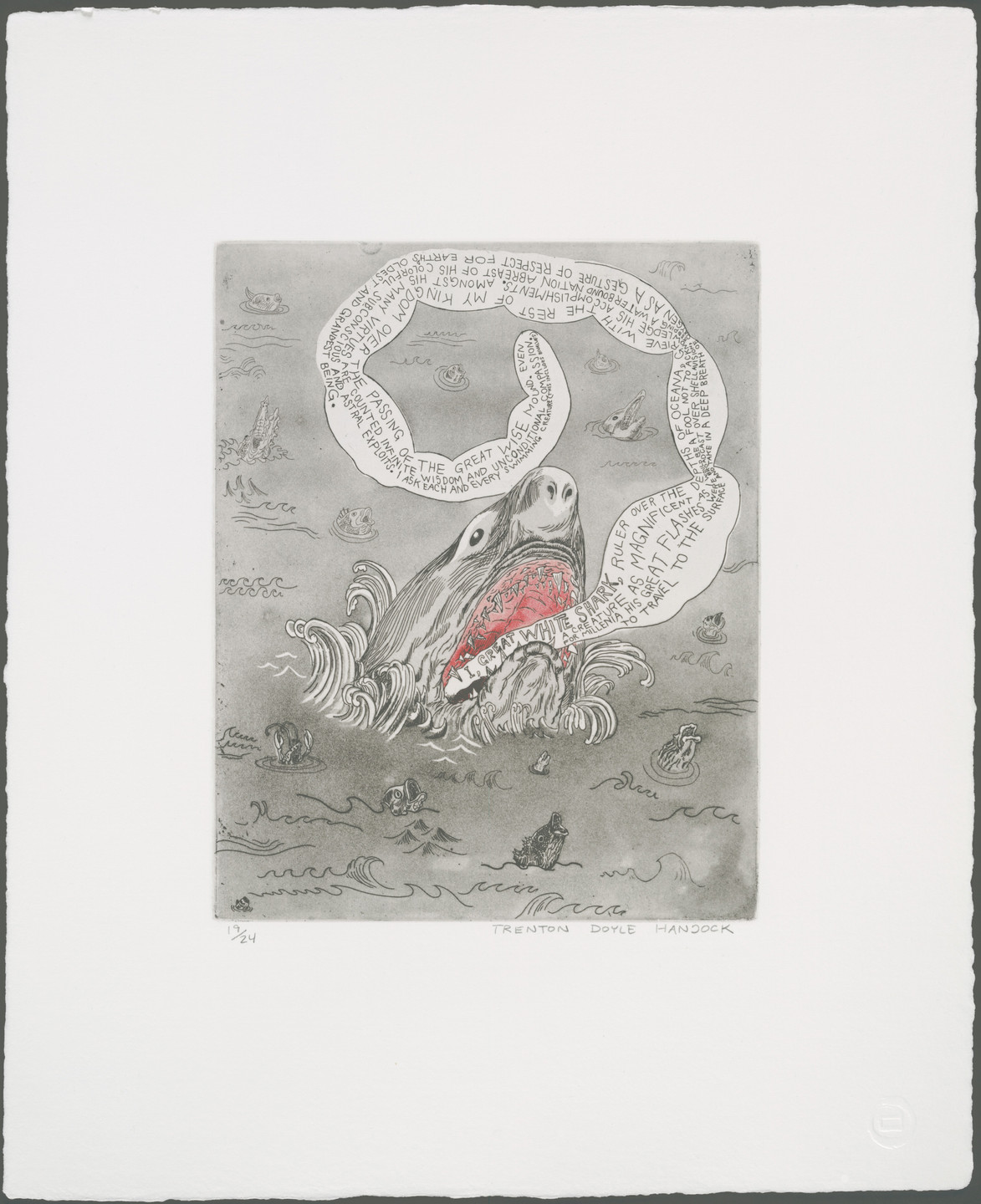 Trenton Doyle Hancock. Untitled from Bye and Bye (Nine Sad Etchings). 2002