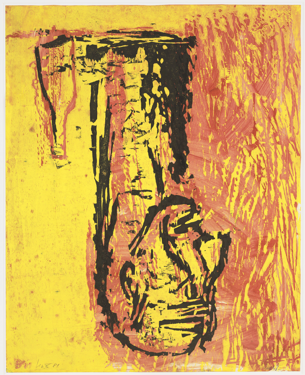 Georg Baselitz. Head and Bottle (Kopf und Flasche). (1981-82) | MoMA