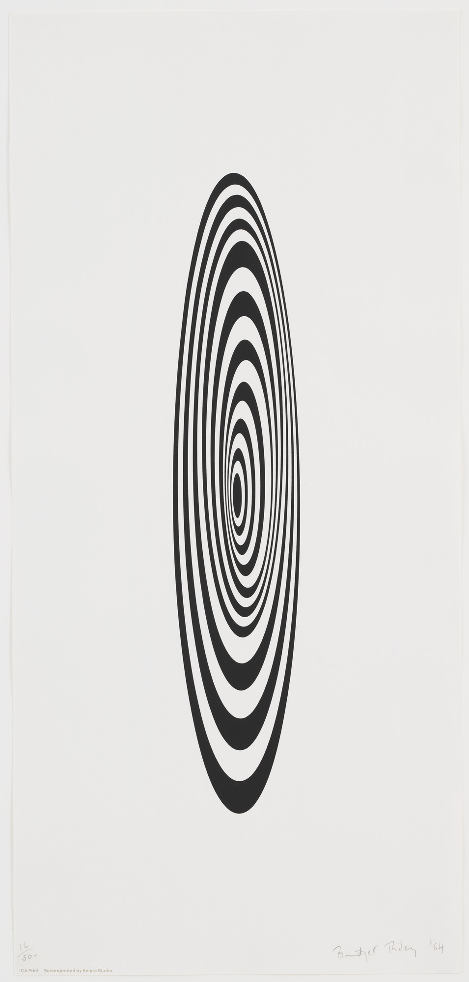 Bridget Riley. Untitled (Oval Image) from The Institute of Contemporary Arts Portfolio
