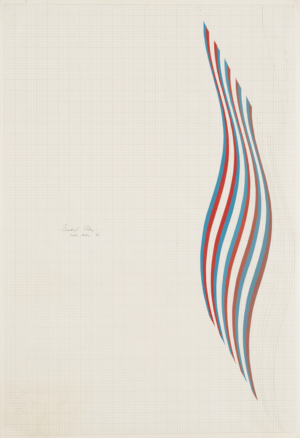 Bridget Riley. Scale Study for Cataract Series. 1967