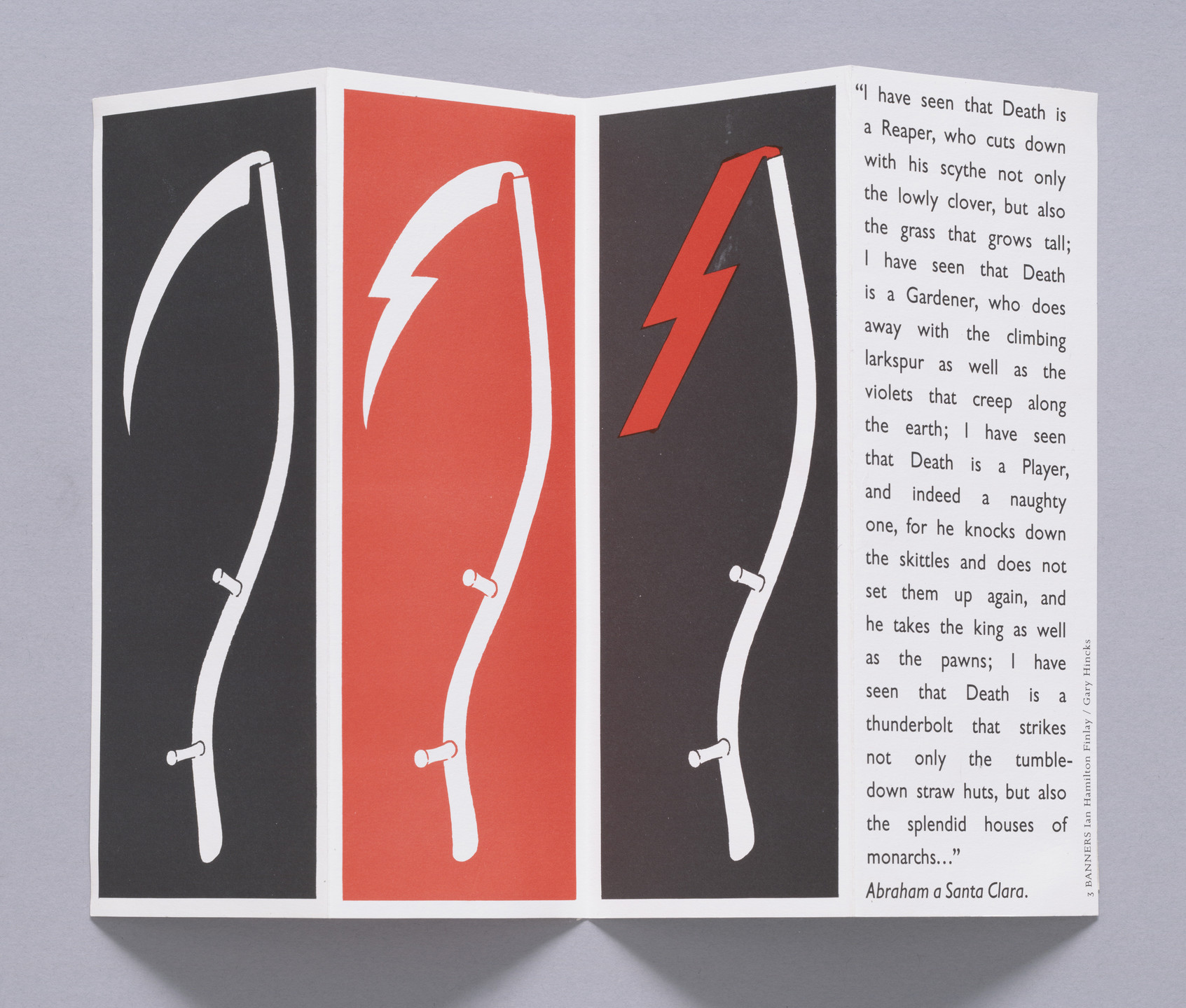 Ian Hamilton Finlay, Gary Hincks. Three Banners. 1991