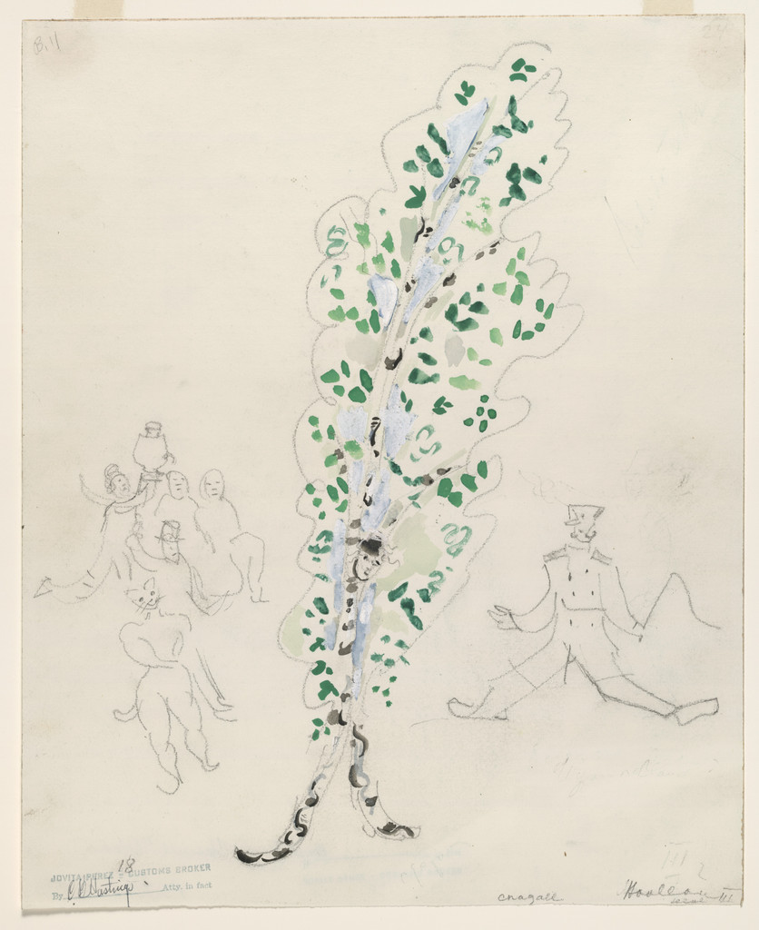 A Birch Tree. Costume design for Scene III of the ballet Aleko