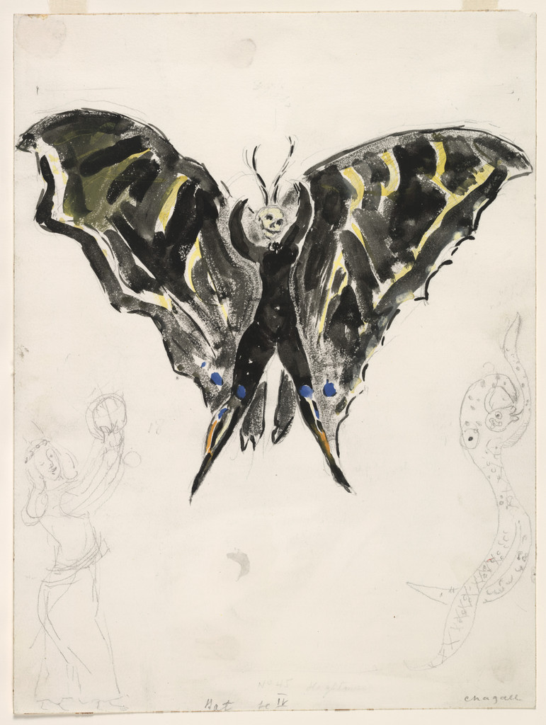 Bat. Costume design for Scene IV of the ballet Aleko