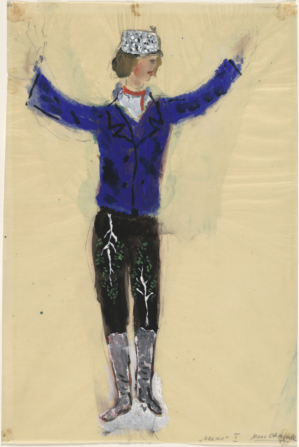 Marc Chagall. Aleko. Costume design for Scene I of the ballet Aleko. 1942