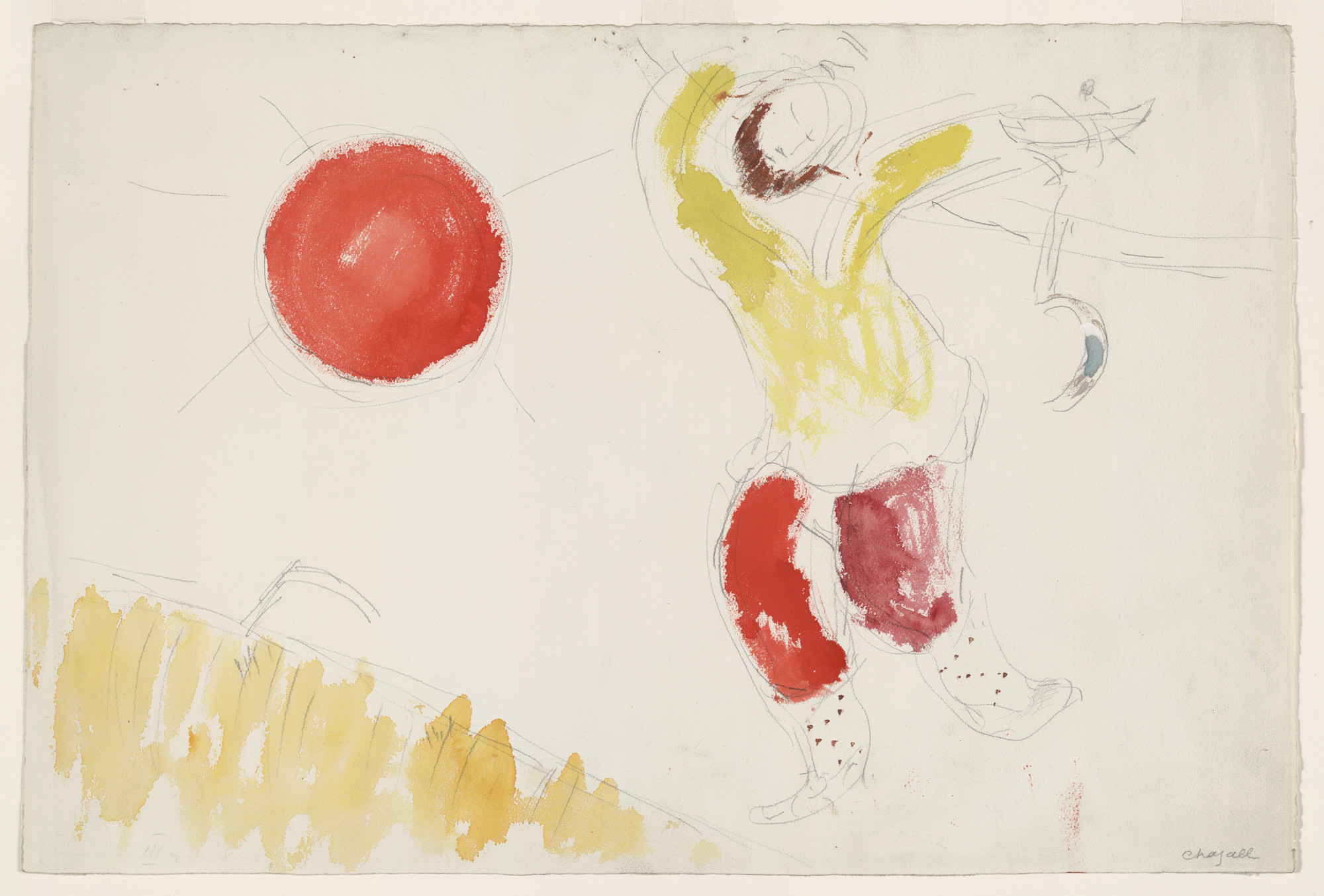 Marc Chagall. Peasant. Costume design for Scene III from the ballet Aleko