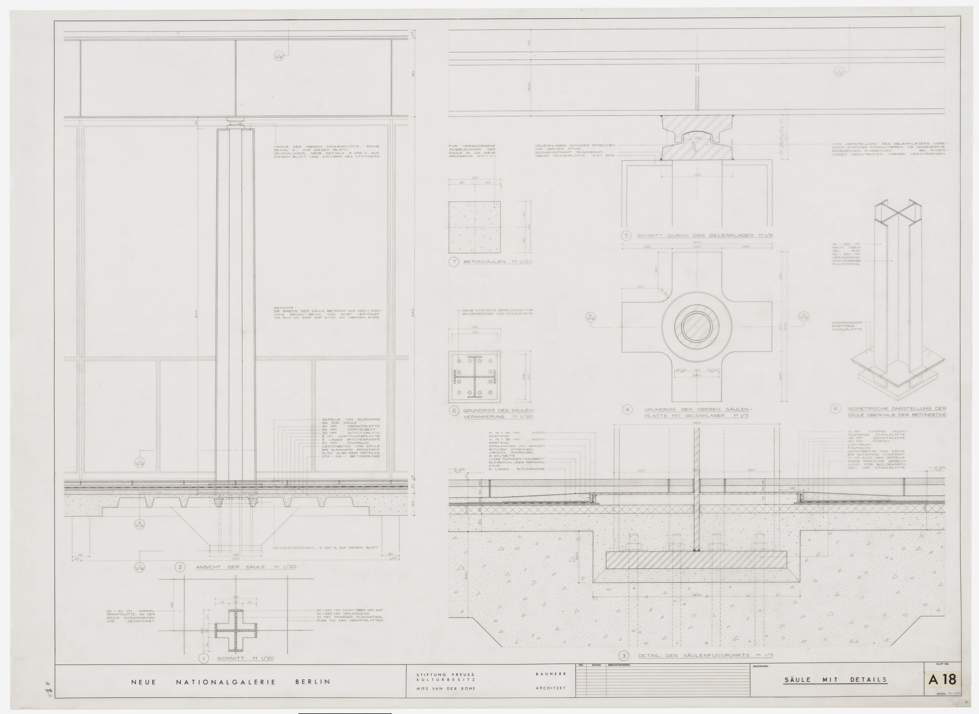 Ludwig Mies van der Rohe. New National Gallery, Berlin, Germany